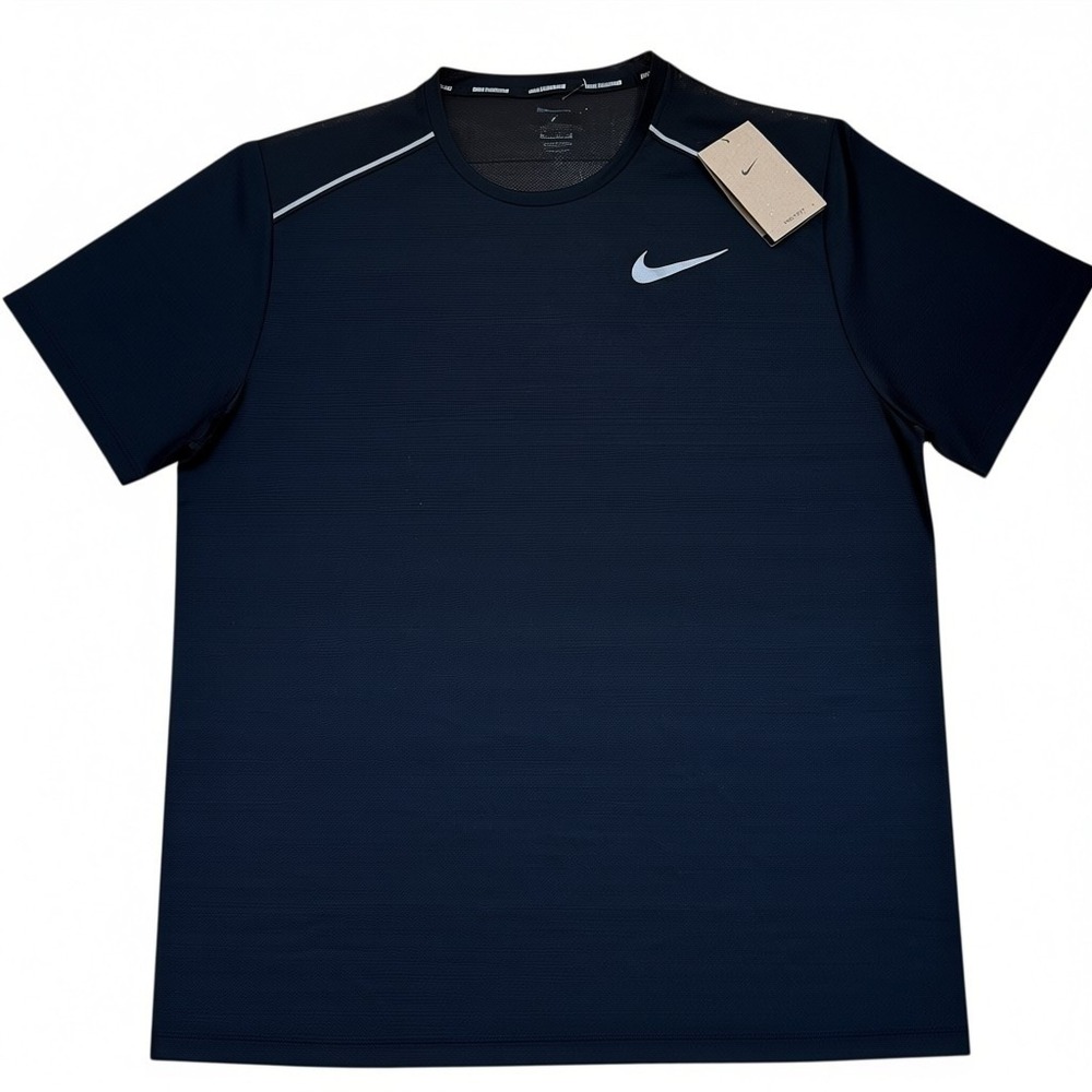 Nike Running Shirt Mens XL Black NWT AJ7565-010 Moisture Wicking Reflective